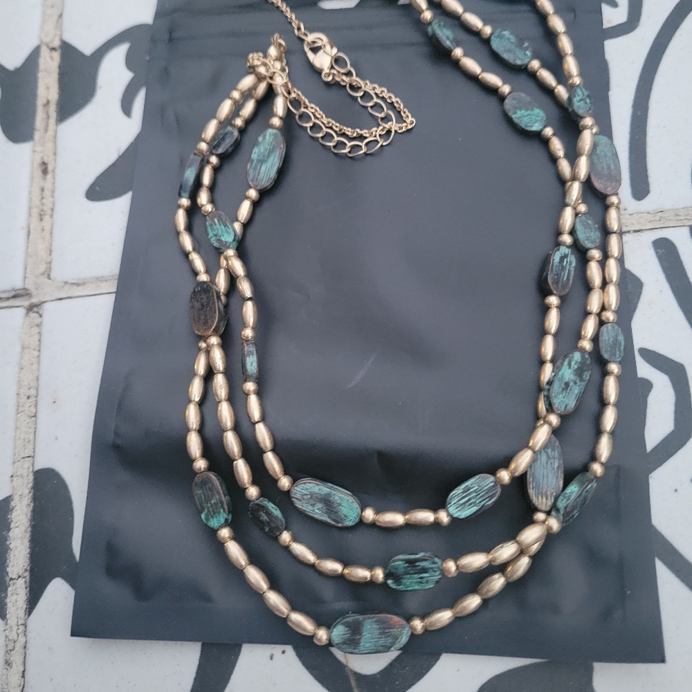 NWT RAIN Layered Beaded Necklace